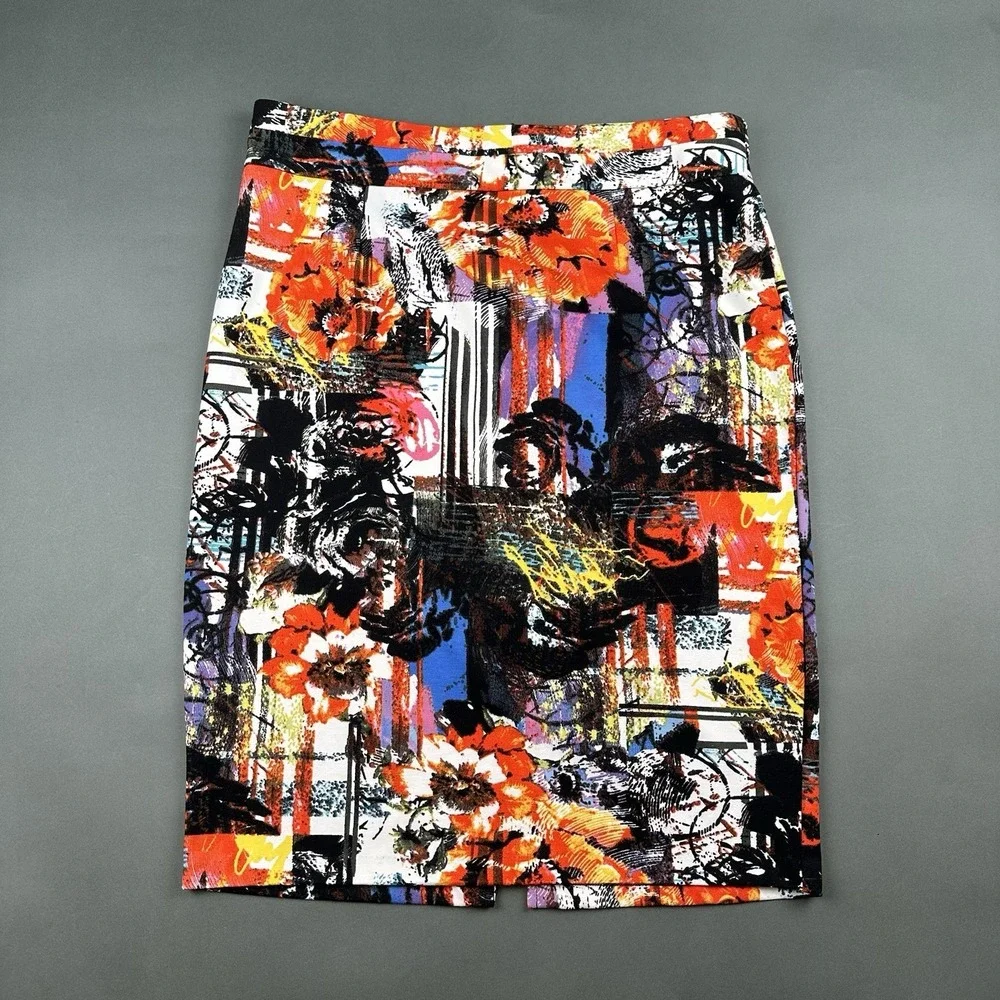 Grace Elements Stretch Retro Core Printed High Waist Skirt Size‎ XL Women's EUC